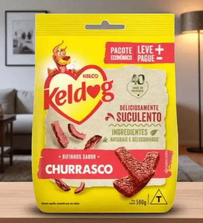 Bifinho de Churrasco Keldog - Sabor Irresistível para Cães - Qualidade e Diversão | Caprioli Shop - petisco cachorro