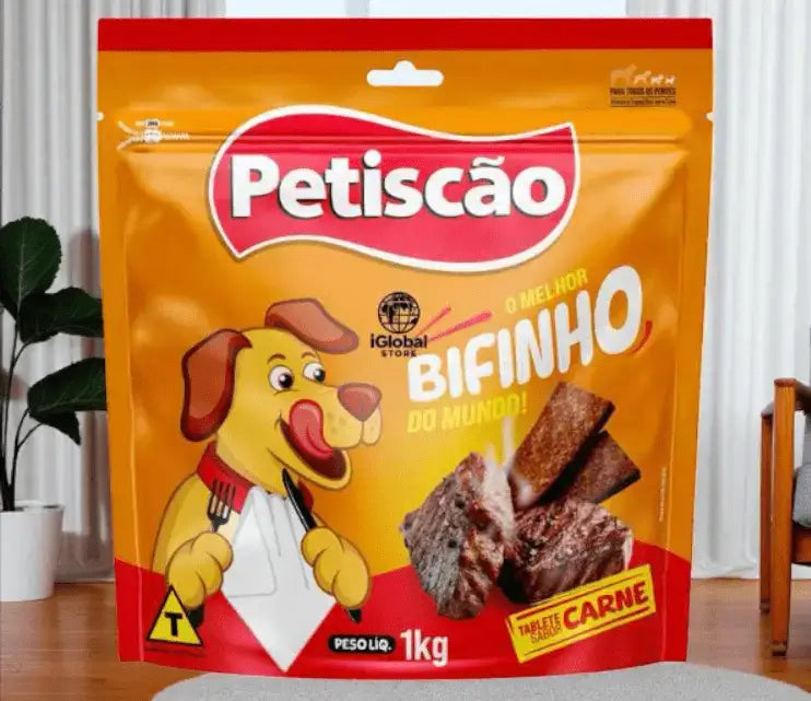 Bifinho Mastigável de Carne para Cães - Sabor Irresistível e Nutritivo | Caprioli Shop - petisco cachorro