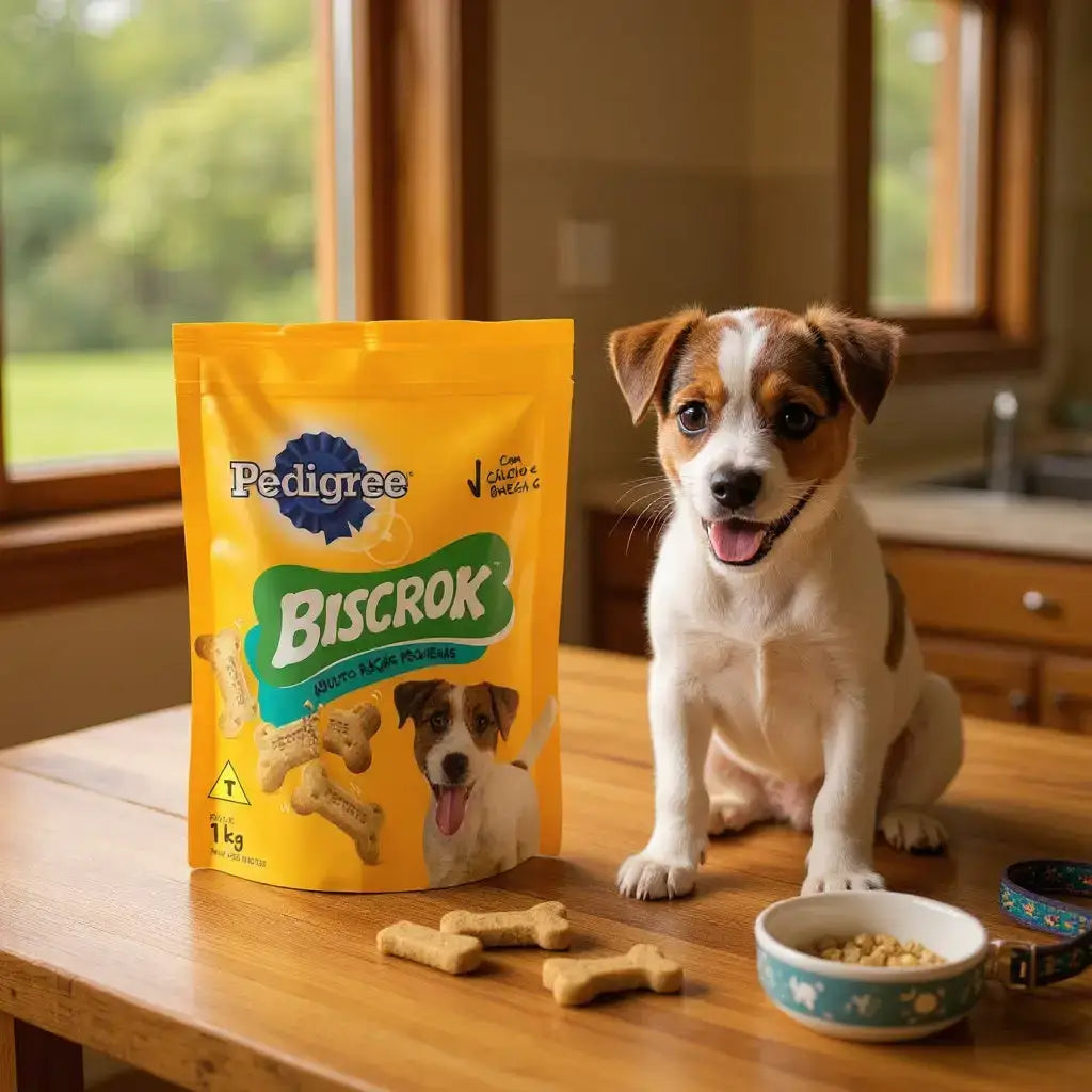 Biscoitos Pedigree Biscrok para Cães Pequenos - Saúde Oral e Sabor | Caprioli Shop - petisco cachorro