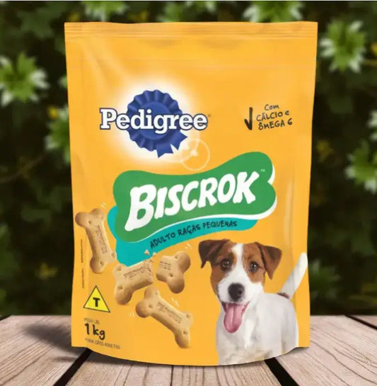 Biscoitos Pedigree Biscrok para Cães Pequenos - Saúde Oral e Sabor | Caprioli Shop - petisco cachorro
