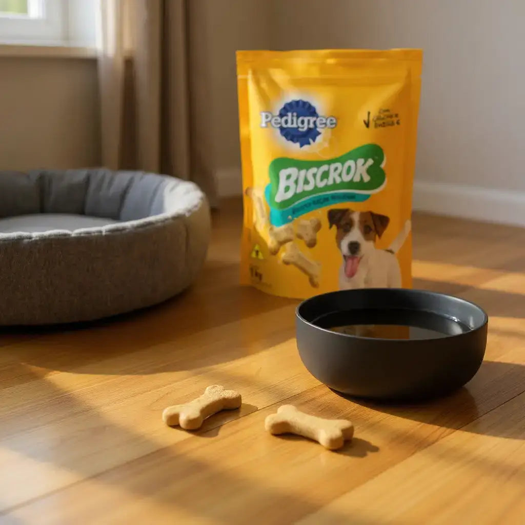 Biscoitos Pedigree Biscrok para Cães Pequenos - Saúde Oral e Sabor | Caprioli Shop - petisco cachorro