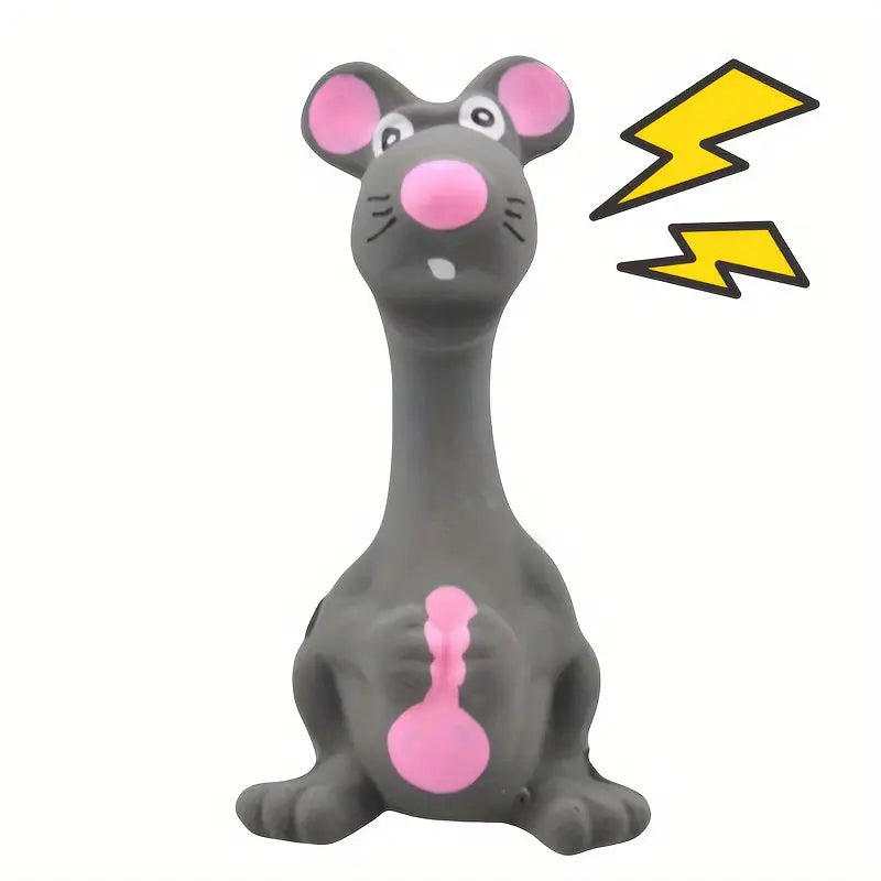 Brinquedo para Cães - Morder com Som e Design de Animais - Resistente Divertido | Caprili Inter - Borracha em Forma Rato