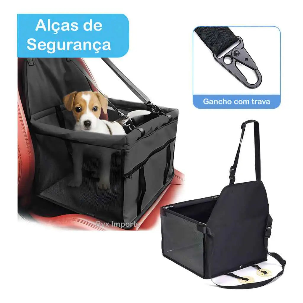 Cadeira de Transporte para Carro – Gatos até 12kg Segurança e Conforto Caprili Shop transporte gatos