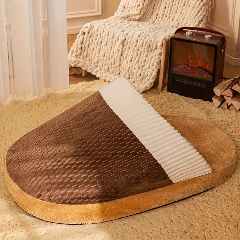 Cama para Cachorro - Conforto Quente e Pelúcia| Caprili Inter - caminha casinha cachorro - A-Castanho / M[65CM X 39CM]