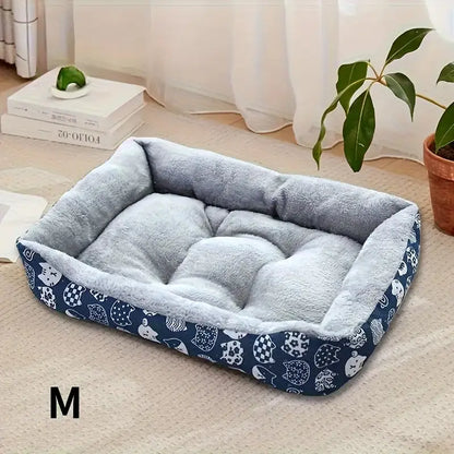 Cama para Gatos e Cães Pequenos Xadrez Cinza em Poliéster Quente | Caprioli Inter Caminha casinha Cachorro