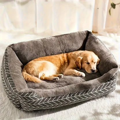 Cama para Gatos e Cães Pequenos Xadrez Cinza em Poliéster Quente | Caprioli Inter Caminha casinha Cachorro
