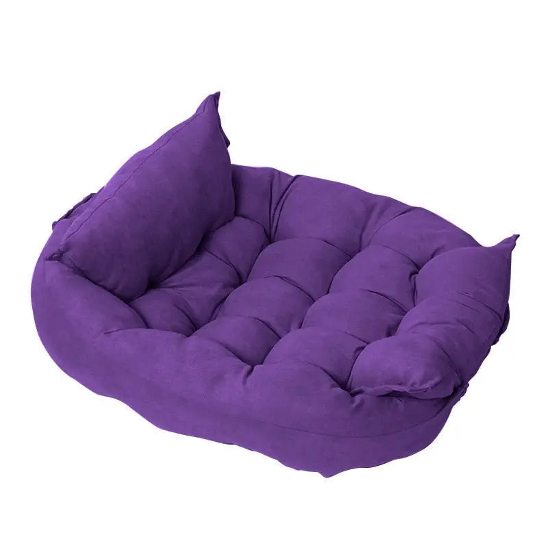 Cama Multifuncional para Pets com 3 Usos e Veludo – Tamanhos P a GG | Caprioli Inter Caminha casinha Cachorro Roxo