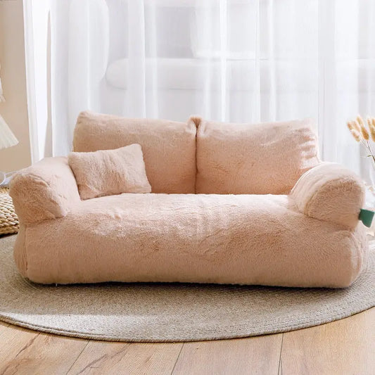 Cama sofá pet removível antiderrapante em coral | Caprioli Inter Caminha e casinha para Cachorro