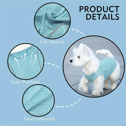 Camisetas de Proteção Solar para Cachorros Refletivas Secagem Rápida | Caprioli Inter roupa cachorro