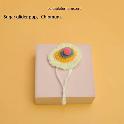 Chapéu de Tricô Mini para Hamster - Material Poliester | Caprili Inter - roupa e acessorio roedores - aniversário