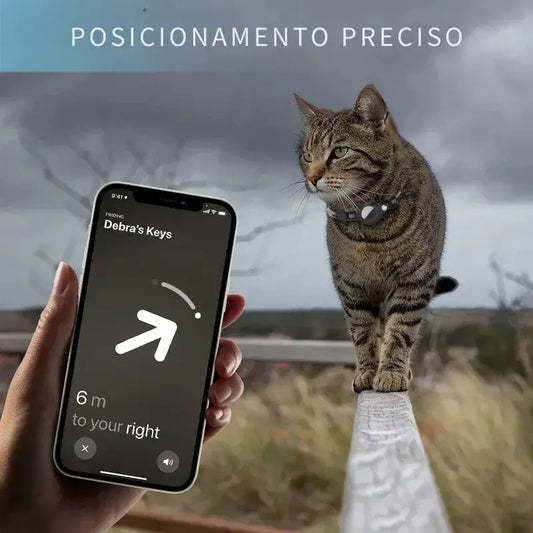 Coleira para Gatos AirTag Reflexiva Segura Ajustável | Caprioli Shop coleiras