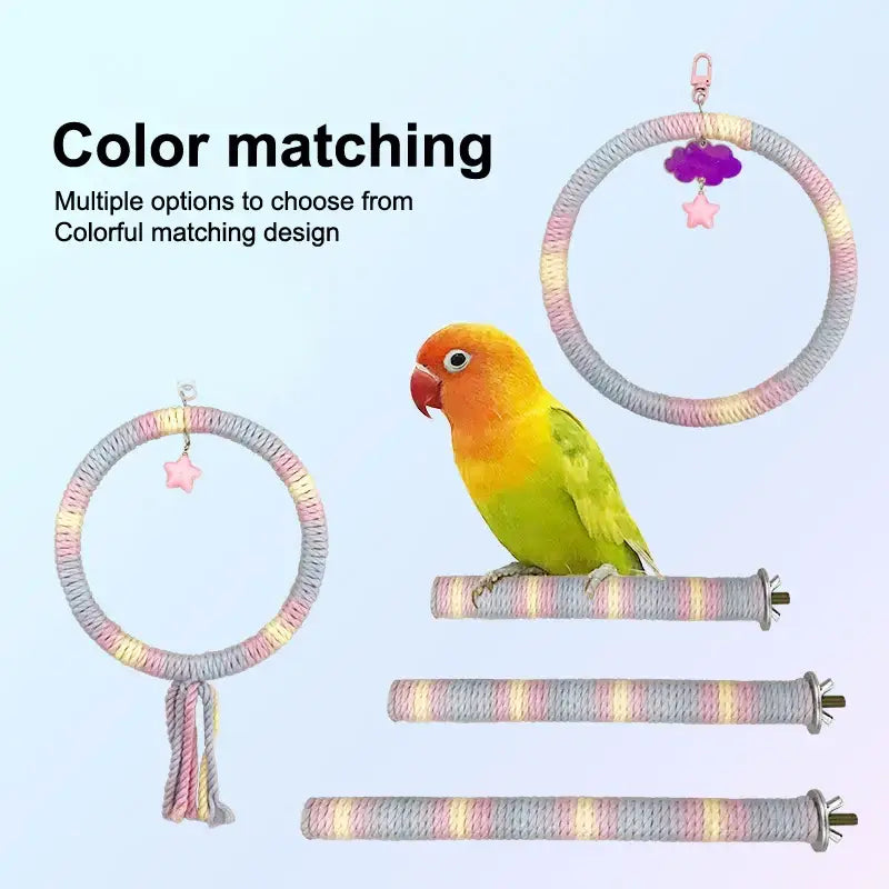 Polo de Algodão colorido para Pássaros I Caprioli Inter Casinha Para Aves Pequenas