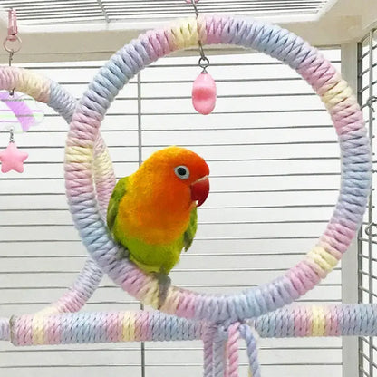 Polo de Algodão colorido para Pássaros I Caprioli Inter Casinha Para Aves Pequenas