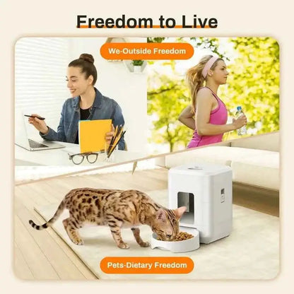 Comedouro Automático Inteligente 2L Wi Fi para Cães e Gatos com Controle Smart Life – Caprili Inter comedouro bebedouro