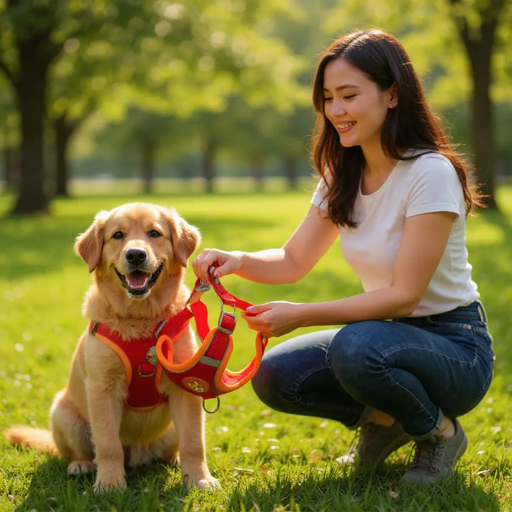 Conjunto de Coleira Peitoral Ajustável para Cães e Gatos – Resistente Leve | Caprioli Shop coleiras