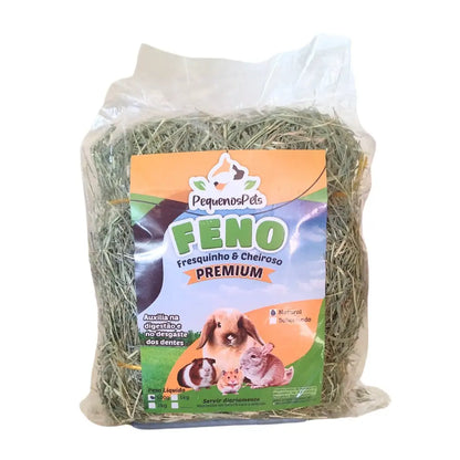 Feno Premium PequenosPets para Coelhos Porquinho da Índia e Roedores – Nutrição Qualidade Superior Caprili Shop Higiene