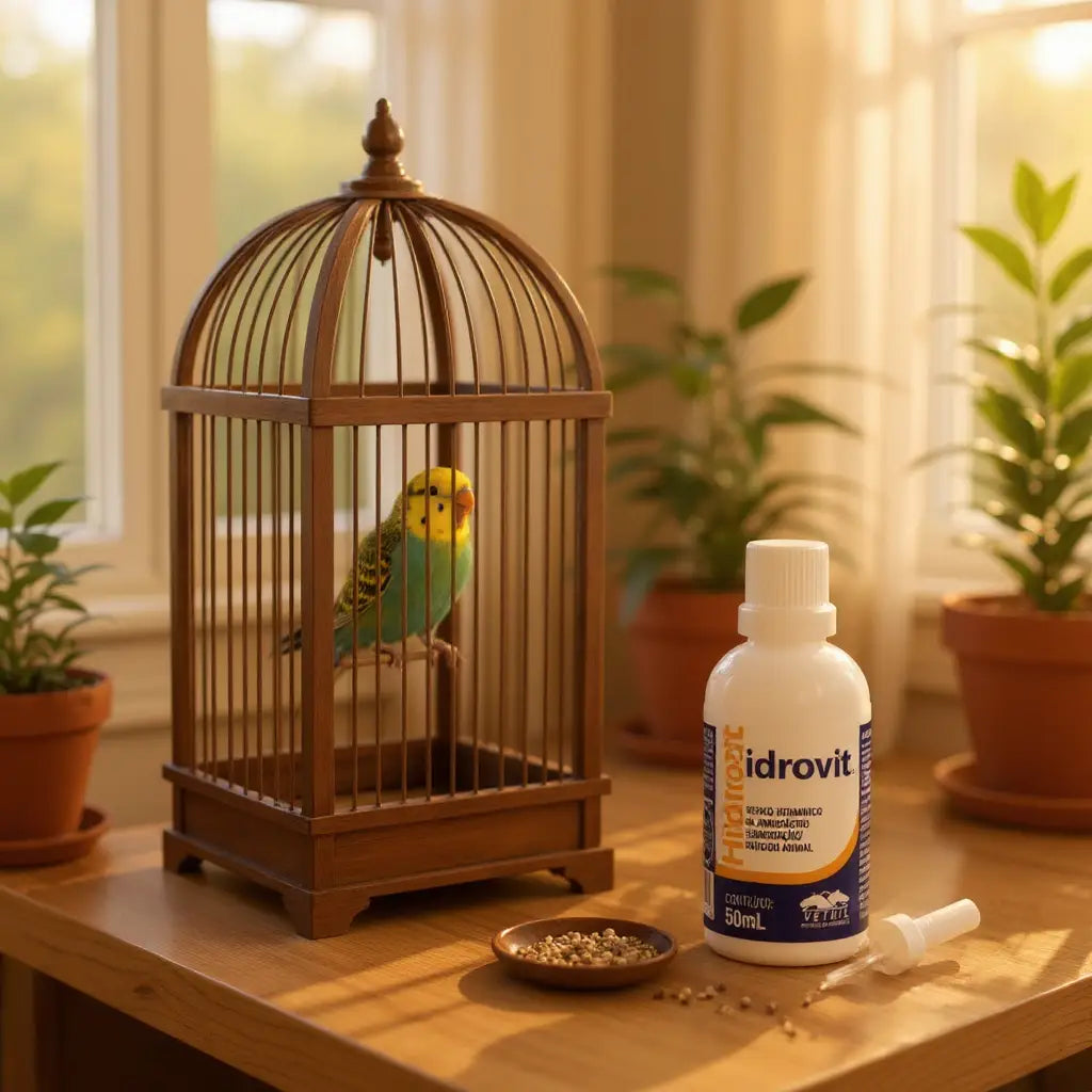 Hidrovit suplemento vitamínico aves - Reduz estresse | Caprili Shop - medicamento para passaro