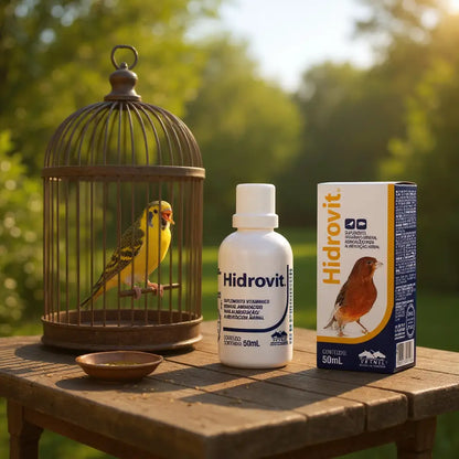Hidrovit suplemento vitamínico aves - Reduz estresse | Caprili Shop - medicamento para passaro