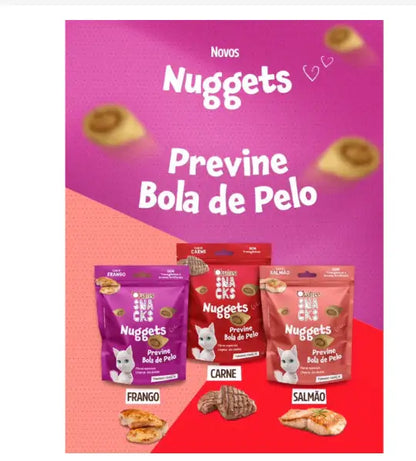 Kit 10 Snacks Quatree para Gatos Adultos Prevenção de Bolas Pelo Crocante | Caprioli Shop petisco gatos VARIADOS