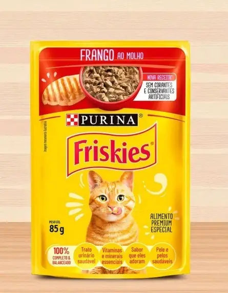 Kit 15 Sachês Friskies para Gatos | Alimentação Úmida Saborosa e Balanceada | Caprioli Shop petisco gatos Frango