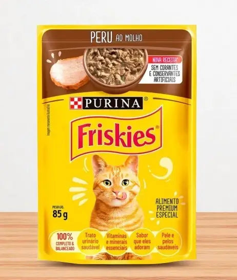 Kit 15 Sachês Friskies para Gatos | Alimentação Úmida Saborosa e Balanceada | Caprioli Shop petisco gatos Peru ao molho