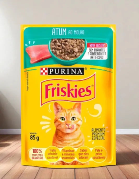 Kit 15 Sachês Friskies para Gatos | Alimentação Úmida Saborosa e Balanceada | Caprioli Shop petisco gatos Atum ao molho