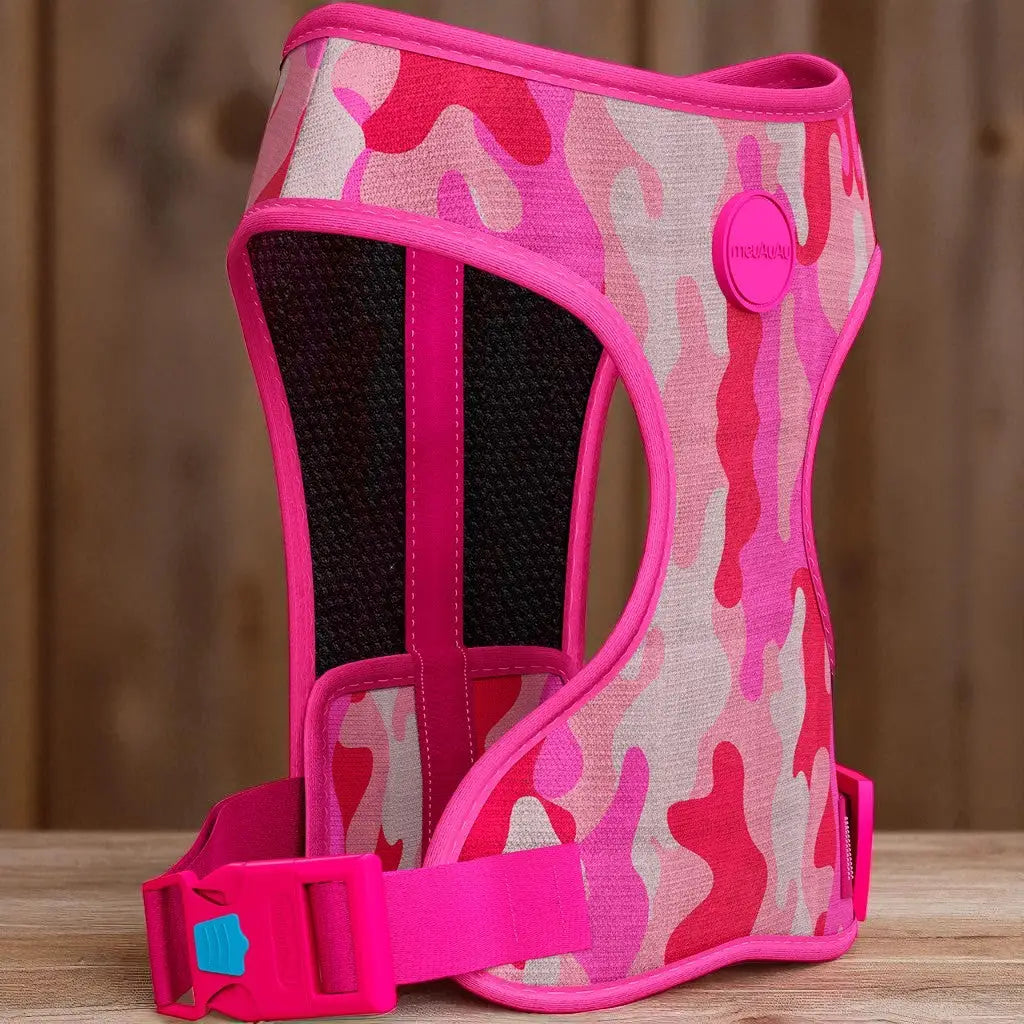 Peitoral para Cachorro Estampado Regulável com Guia Grátis | Caprioli Shop peitorais cachorro armypink / PP