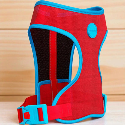 Peitoral para Cachorro Estampado Regulável com Guia Grátis | Caprioli Shop peitorais cachorro new red / PP