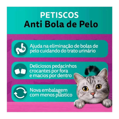 Petisco Anti Bola de Pelo 12un x 40g | Caprioli Shop petisco para gatos