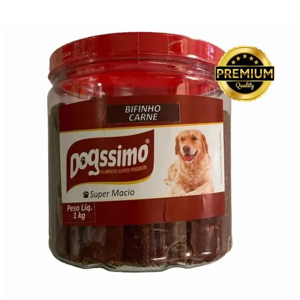 Petisco bifinho para cães - Higiene dental e diversão - Super macio | Caprioli Shop - Acessórios Pets - Carne / 1Kg