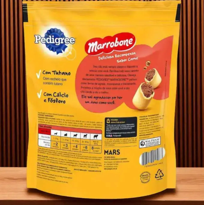 Petisco Pedigree Marrobone - Saúde Óssea e Sabor com 2x Mais Carne | Caprioli Shop - petisco para cachorro