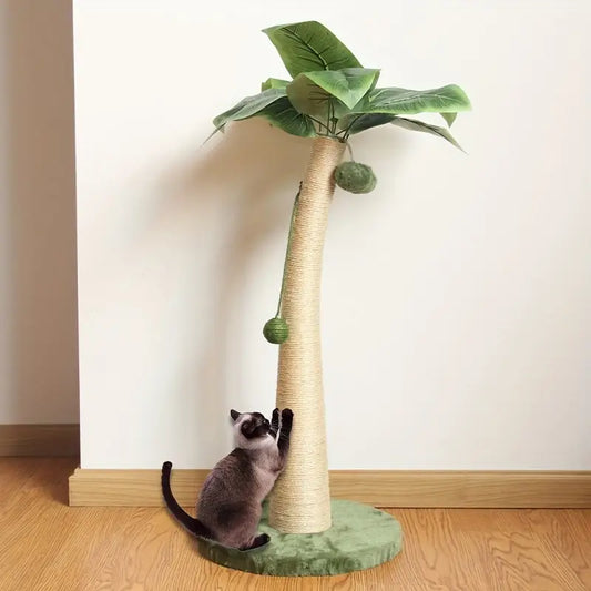 Poste de Arranhar para Gatos em Forma Folha Bananeira 80cm | Caprioli Inter Arranhadores gatos 35*35*80cm