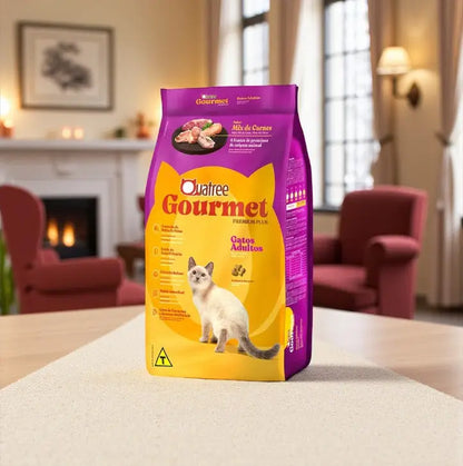 Quatree ração para gatos adultos - Nutrição completa e saúde bucal - 10,1 Kg | Caprili Shop - Ração Gatos
