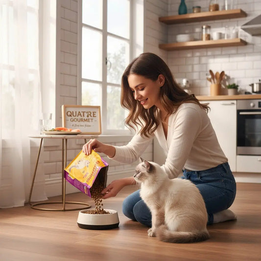 Quatree ração para gatos adultos - Nutrição completa e saúde bucal - 10,1 Kg | Caprili Shop - Ração Gatos