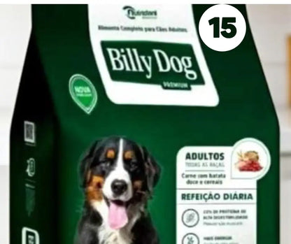 Ração Billy Dog Adulto 10Kg - 15Kg e 25Kg- Nutrientes Essenciais | Caprili Shop - Para Cachorro - 15KG