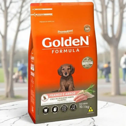 Ração Golden Mini Bits Cães Filhote 10 Kg - Frango e Arroz | Caprili Shop - Para Cachorro