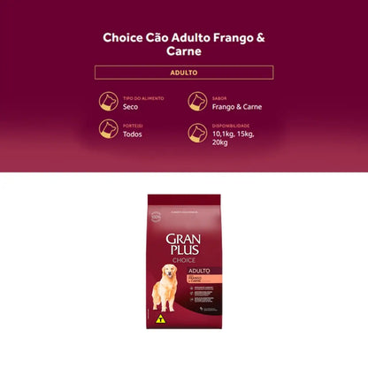 Ração Gramplus para cães adultos frango e carne 10,1 Kg | Caprili Shop - Para Cachorro