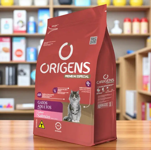 Ração Origens Gatos Adultos - Nutrição de Alta Qualidade - Sabor Salmão | Caprili Shop