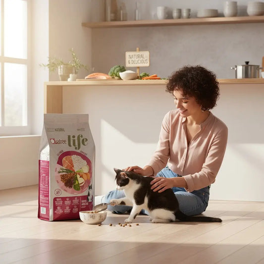 Ração Quatree Life Gatos Adultos - 10,1 Kg - Sabor Salmão e Arroz | Caprili Shop