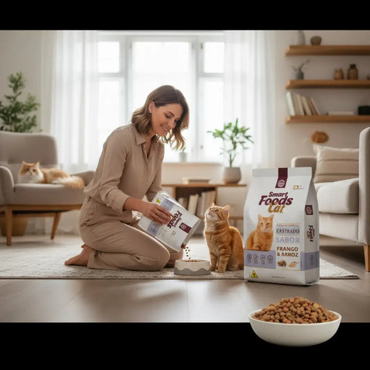 Ração Smart Foods Cat para Gatos Castrados - 10,1 Kg - Frango e Arroz | Caprili Shop
