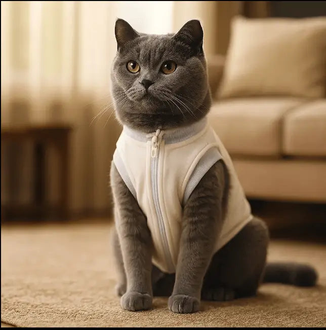 Roupa Cirúrgica Unissex para Gatos Conforto Premium | Caprioli Shop roupas e acessórios gatos