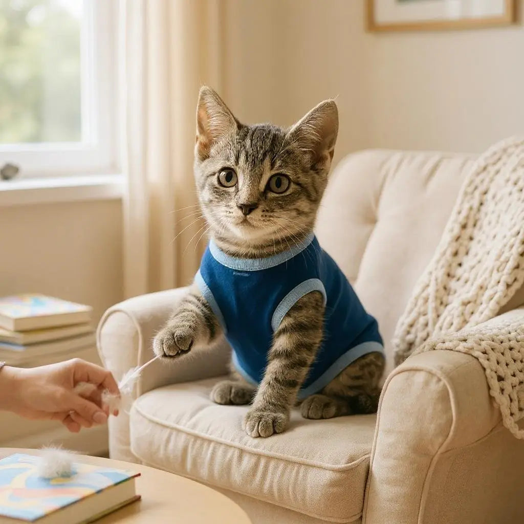 Roupa Protetora Pós Castração para Gatos Conforto e Estilo | Caprioli Shop roupas acessórios gatos