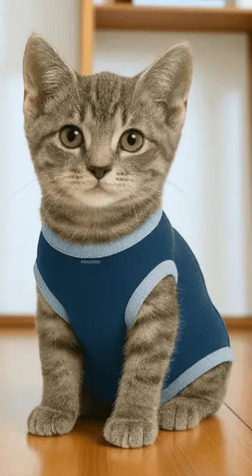 Roupa Protetora Pós Castração para Gatos Conforto e Estilo | Caprioli Shop roupas acessórios gatos Tamanho 9 Macho / 1