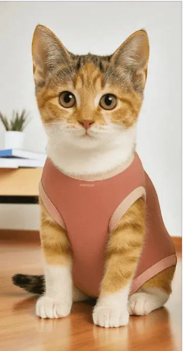 Roupa Protetora Pós Castração para Gatos Conforto e Estilo | Caprioli Shop roupas acessórios gatos Tamanho 5 Fêmea / 1