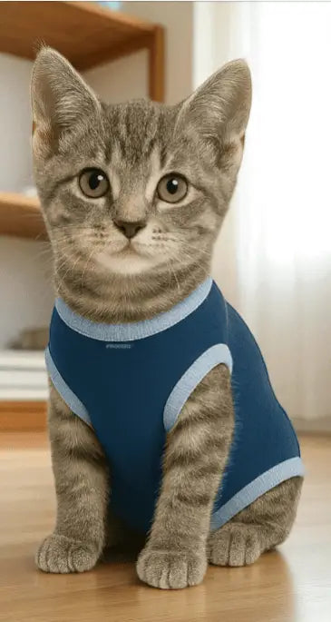 Roupa Protetora Pós Castração para Gatos Conforto e Estilo | Caprioli Shop roupas acessórios gatos Tamanho 1 Macho / pç