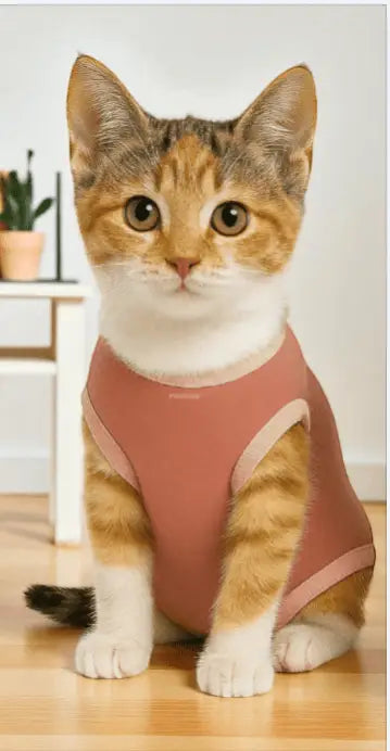 Roupa Protetora Pós Castração para Gatos Conforto e Estilo | Caprioli Shop roupas acessórios gatos Tamanho 8 Fêmea / 1