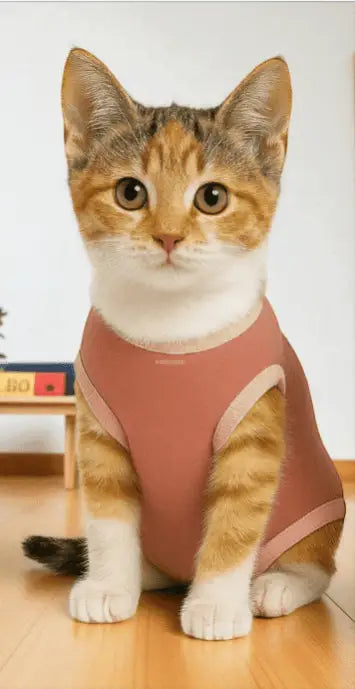 Roupa Protetora Pós Castração para Gatos Conforto e Estilo | Caprioli Shop roupas acessórios gatos Tamanho 7 Fêmea / 1