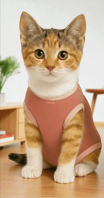 Roupa Protetora Pós Castração para Gatos Conforto e Estilo | Caprioli Shop roupas acessórios gatos Tamanho 3 Fêmea / 1
