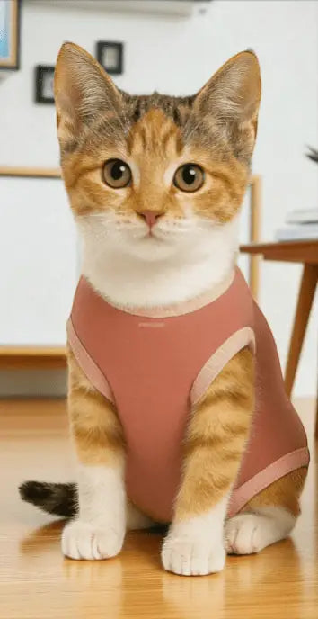 Roupa Protetora Pós Castração para Gatos Conforto e Estilo | Caprioli Shop roupas acessórios gatos Tamanho 6 Fêmea / 1