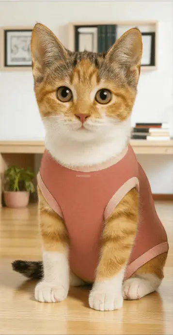 Roupa Protetora Pós Castração para Gatos Conforto e Estilo | Caprioli Shop roupas acessórios gatos Tamanho 4 Fêmea / 1